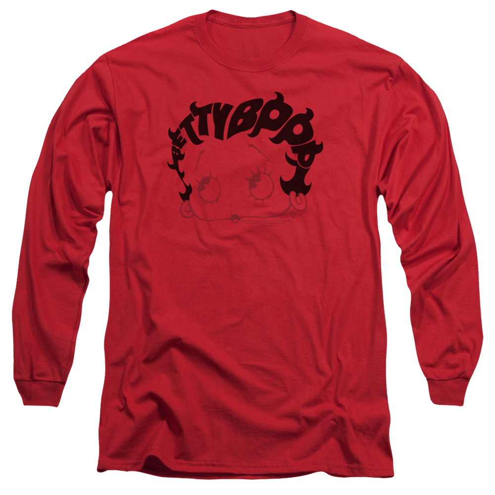 Betty Boop Word Hair - Men's Long Sleeve T-Shirt