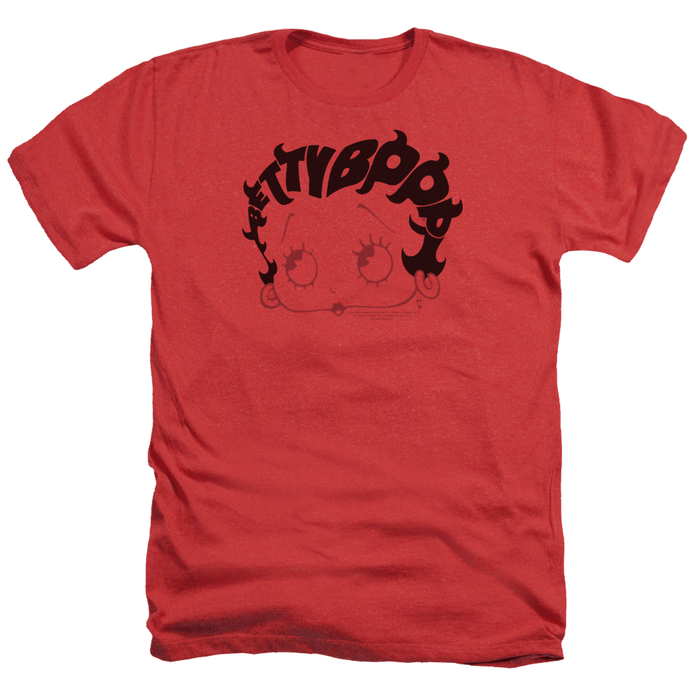 Betty Boop Word Hair - Men's Heather T-Shirt
