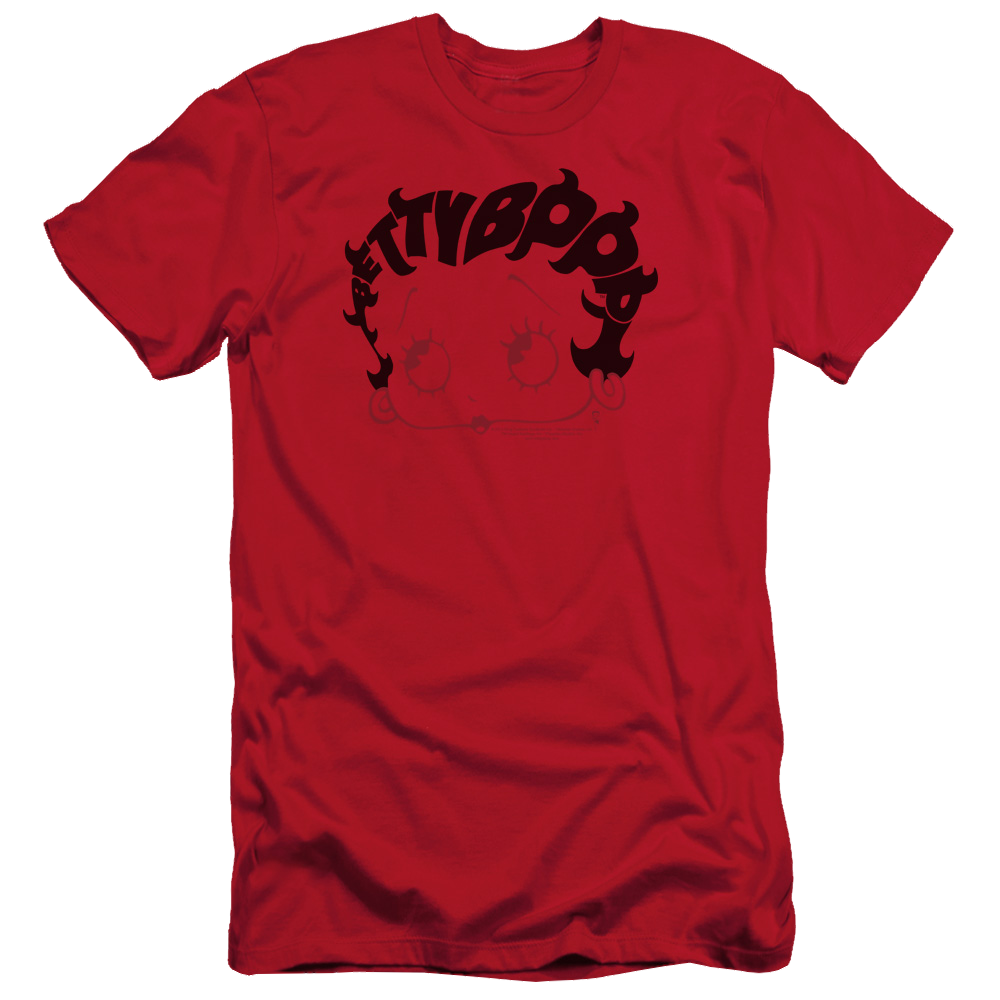 Betty Boop Word Hair - Men's Slim Fit T-Shirt