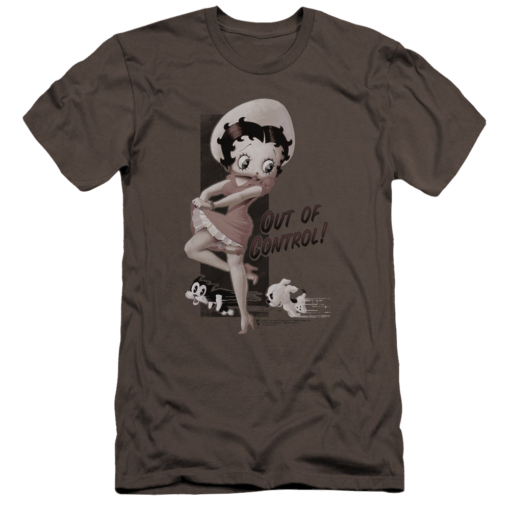 Betty Boop Out Of Control - Men's Premium Slim Fit T-Shirt