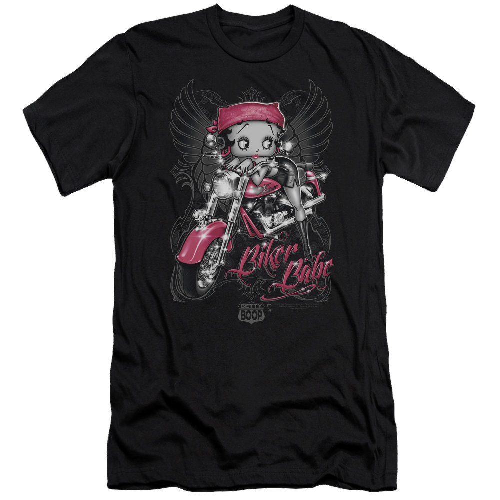 Betty Boop Biker Babe - Men's Premium Slim Fit T-Shirt