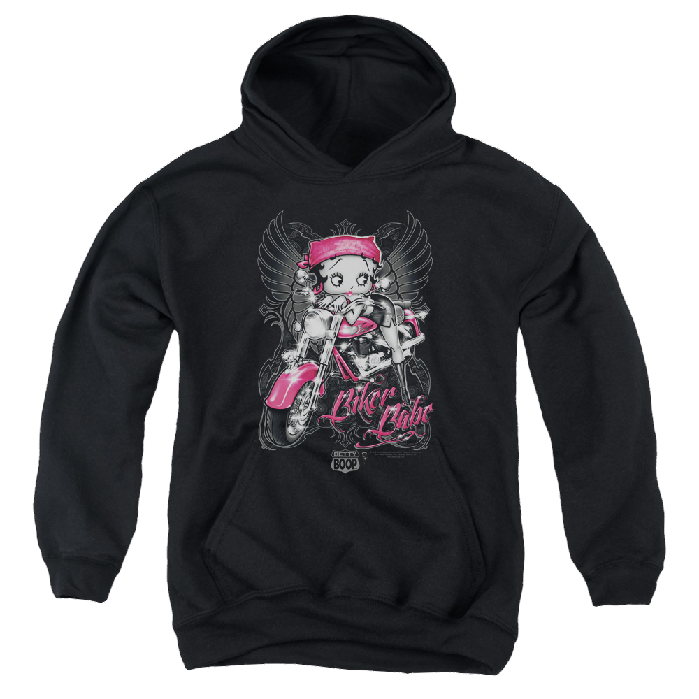 Betty Boop Biker Babe - Youth Hoodie