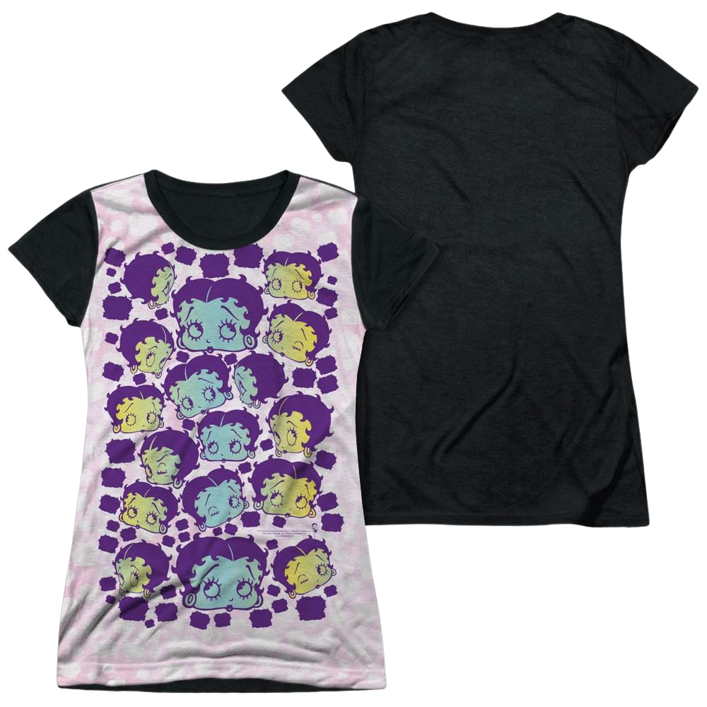 Betty Boop Boop & Repeat - Juniors Black Back T-Shirt