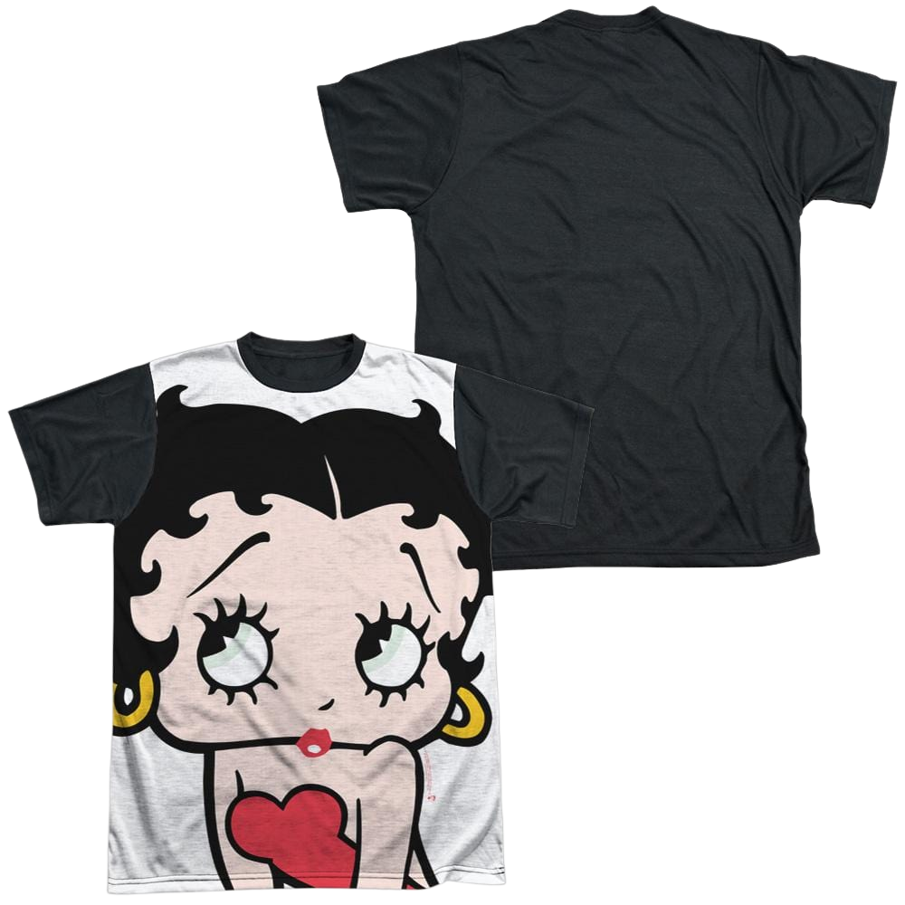 Betty Boop Big Boop Head - Men's Black Back T-Shirt