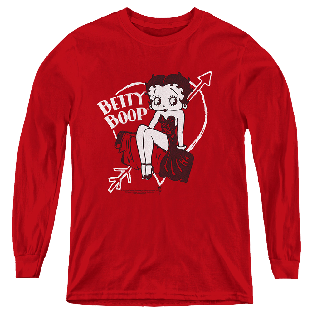 Betty Boop Lover Girl - Youth Long Sleeve T-Shirt