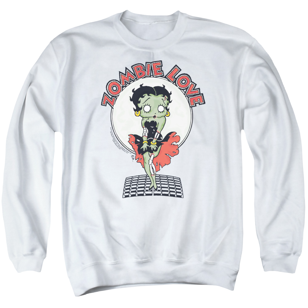 Betty Boop Breezy Zombie Love - Men's Crewneck Sweatshirt