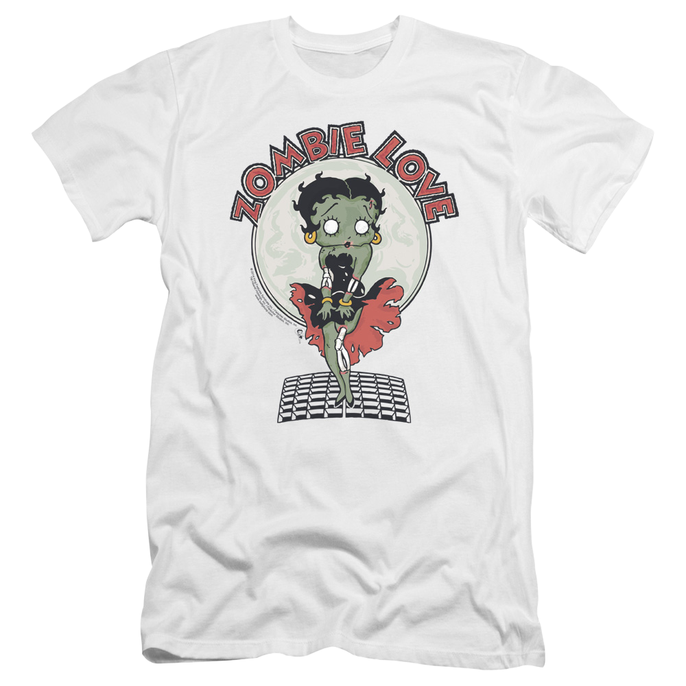 Betty Boop Breezy Zombie Love - Men's Premium Slim Fit T-Shirt