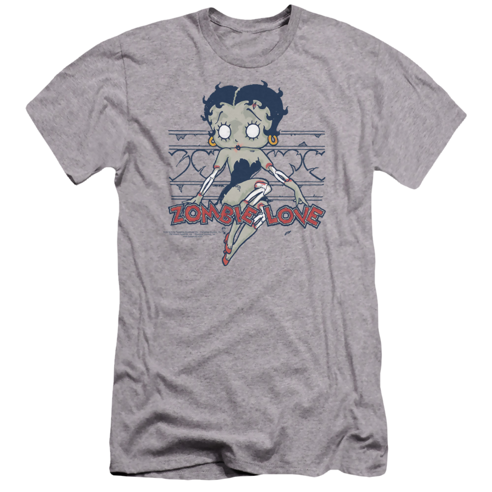 Betty Boop Zombie Pinup - Men's Premium Slim Fit T-Shirt