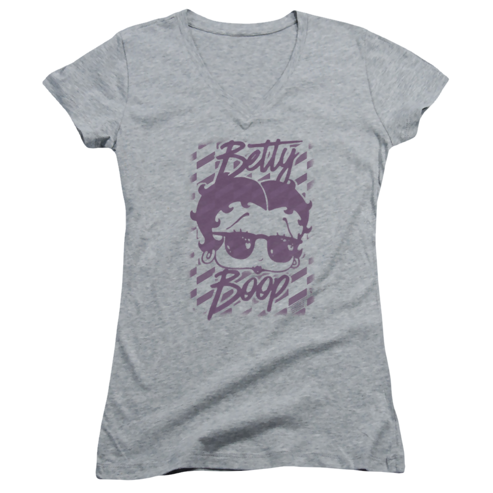 Betty Boop Summer Shades - Juniors V-Neck T-Shirt
