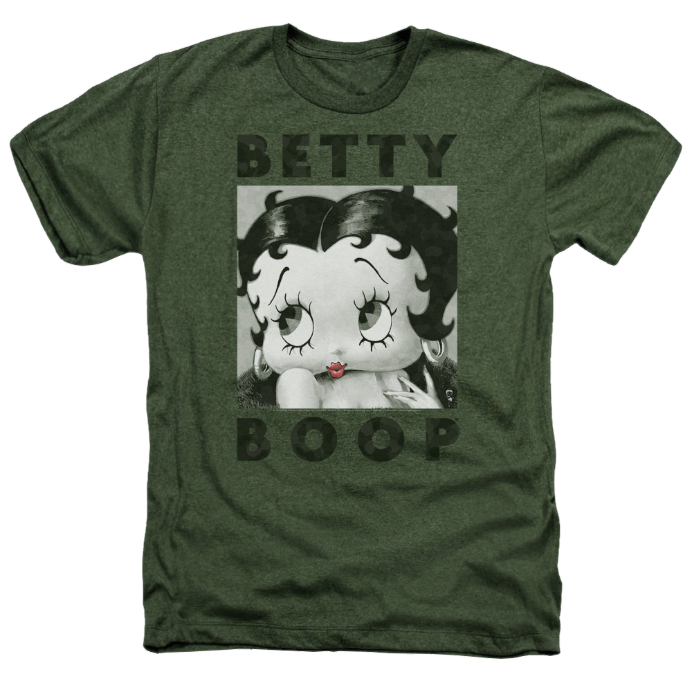 Betty Boop Camo Glamour - Men's Heather T-Shirt
