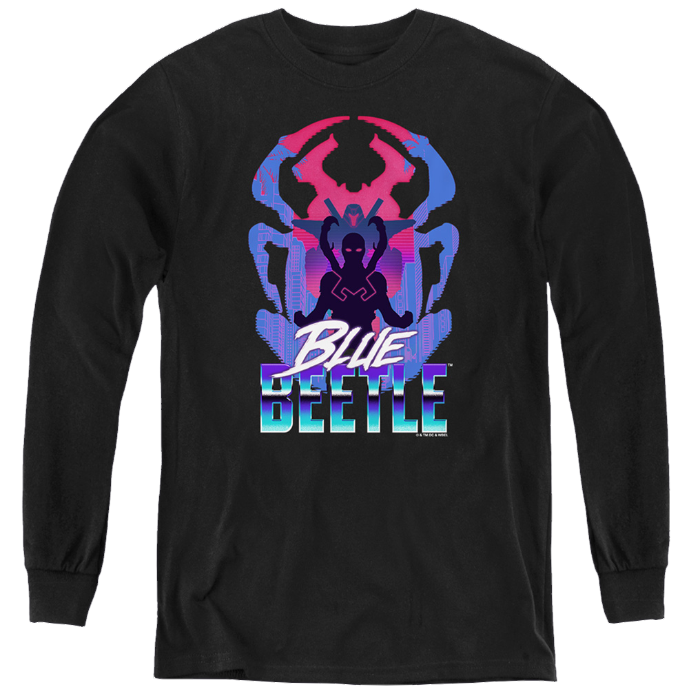 BLUE BEETLE (2023) Silhouette - Youth Long Sleeve T-Shirt