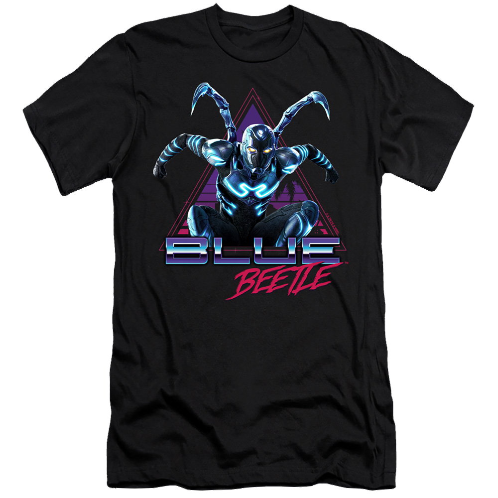 BLUE BEETLE (2023) Leaping Triangle - Men's Premium Slim Fit T-Shirt