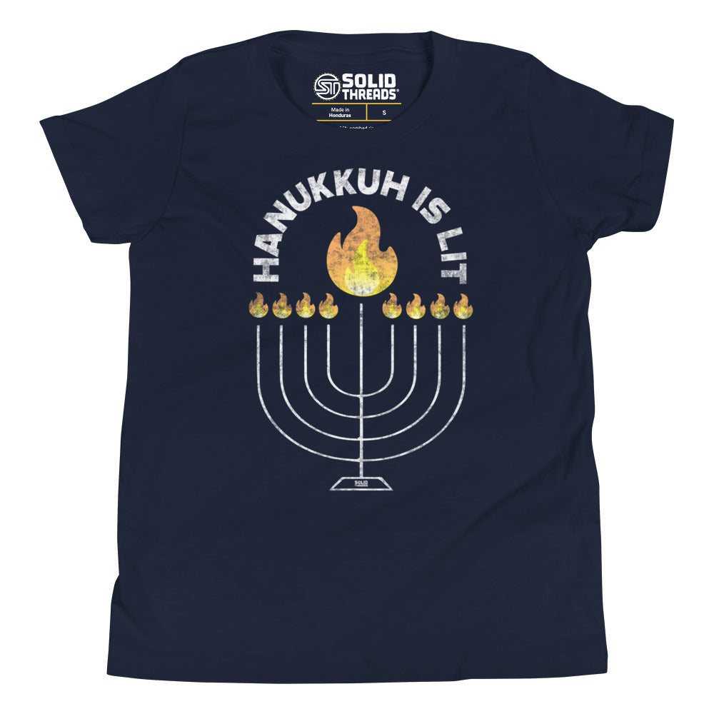 Youth Hanukkah is Lit Extra Soft T-Shirt