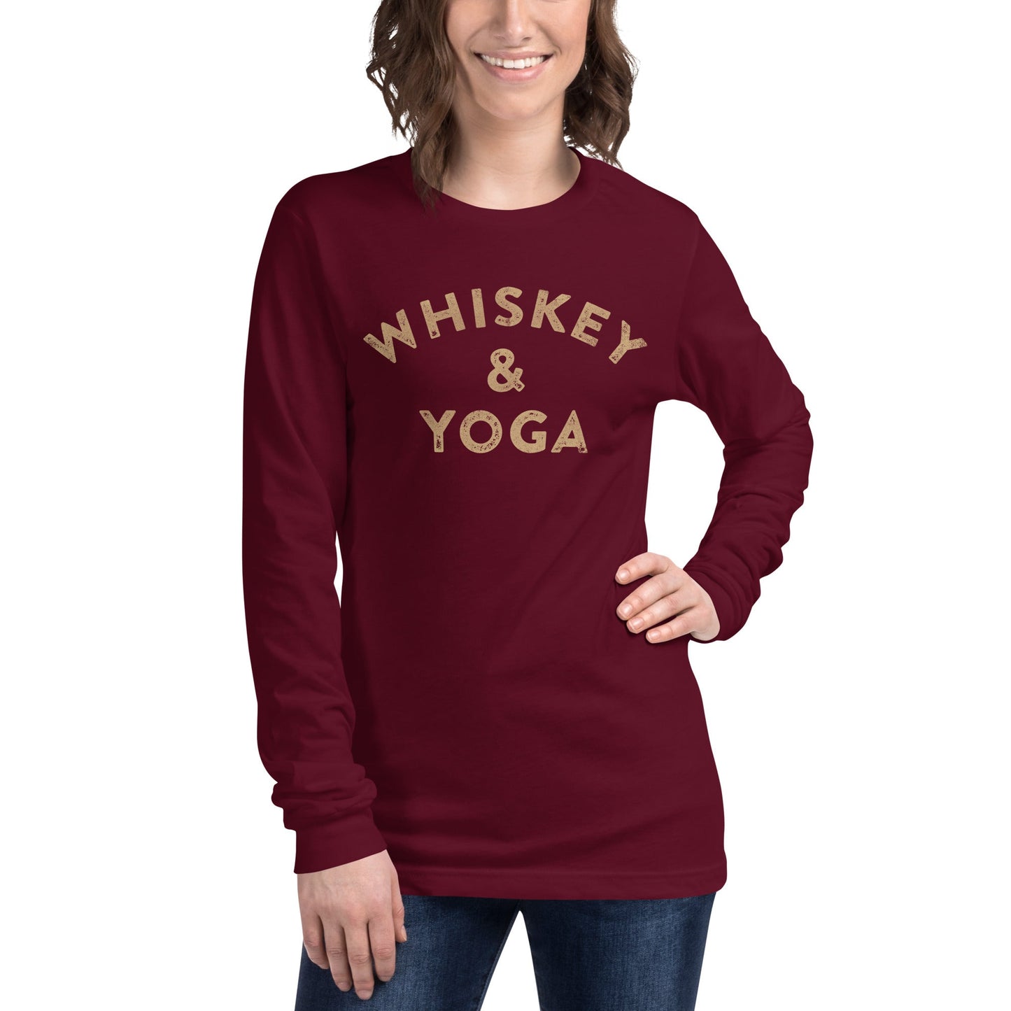 Unisex Whiskey & Yoga Long Sleeve T-Shirt