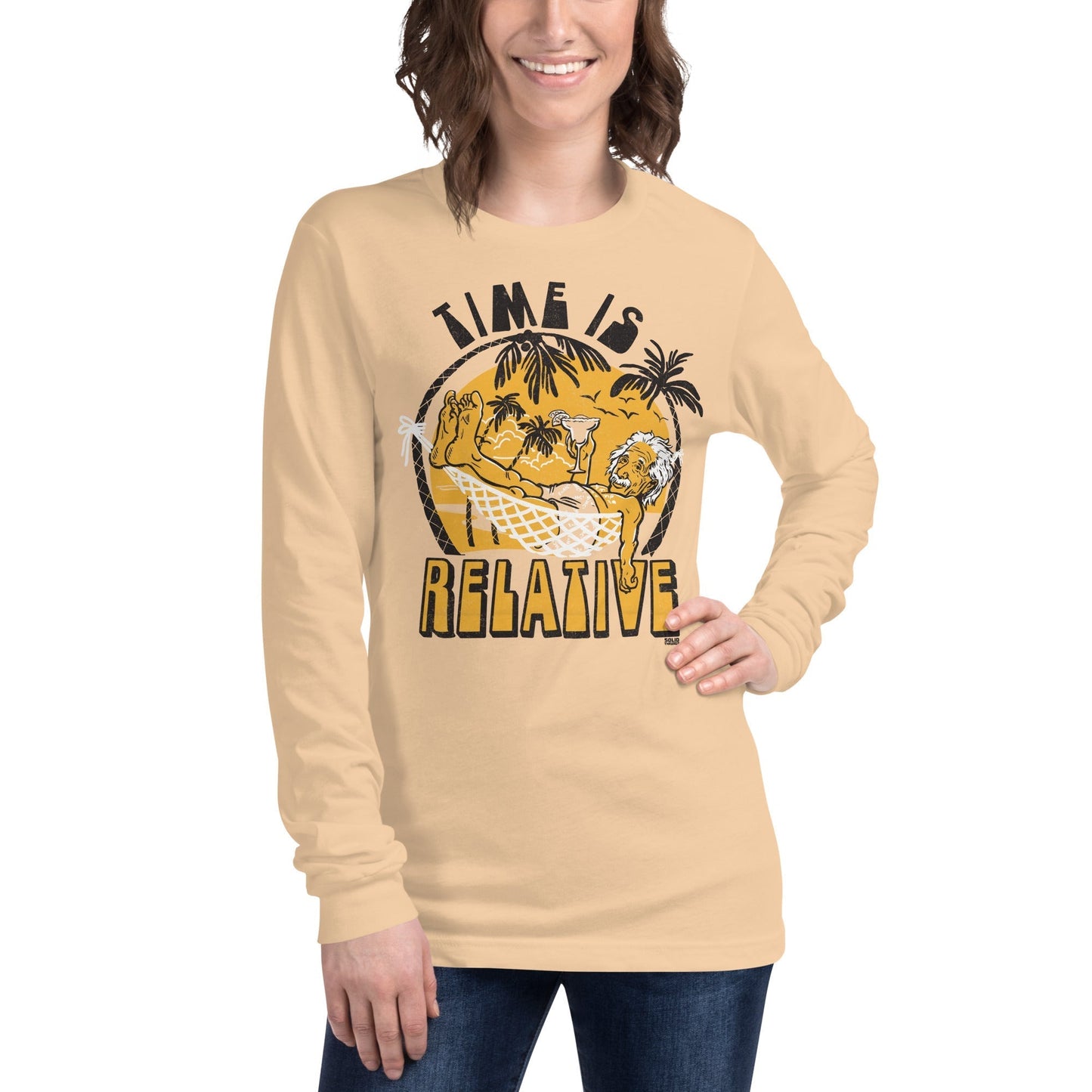 Unisex Time Is Relative Long Sleeve T-Shirt