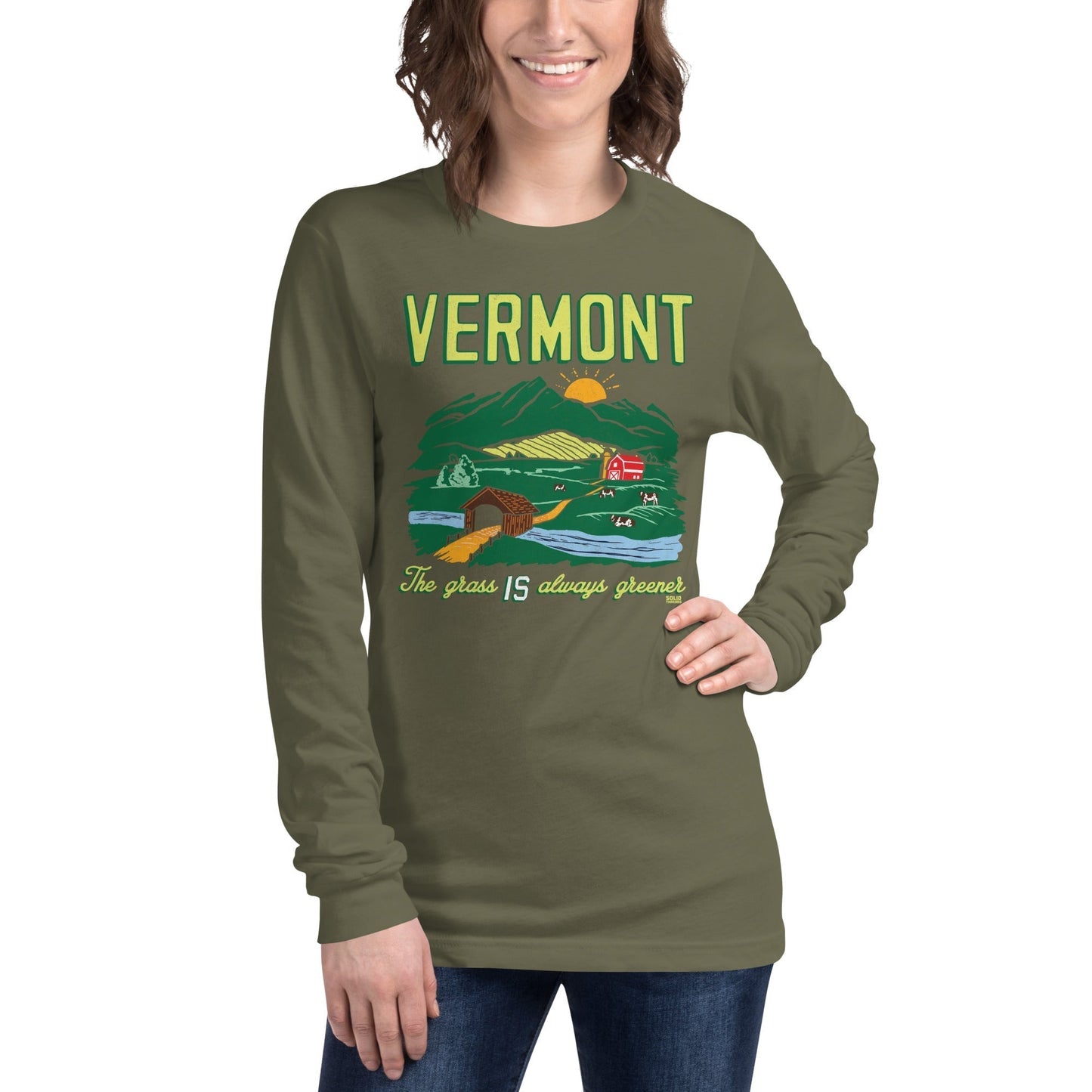 Unisex Vermont The Grass IS Always Greener Long Sleeve T-Shirt