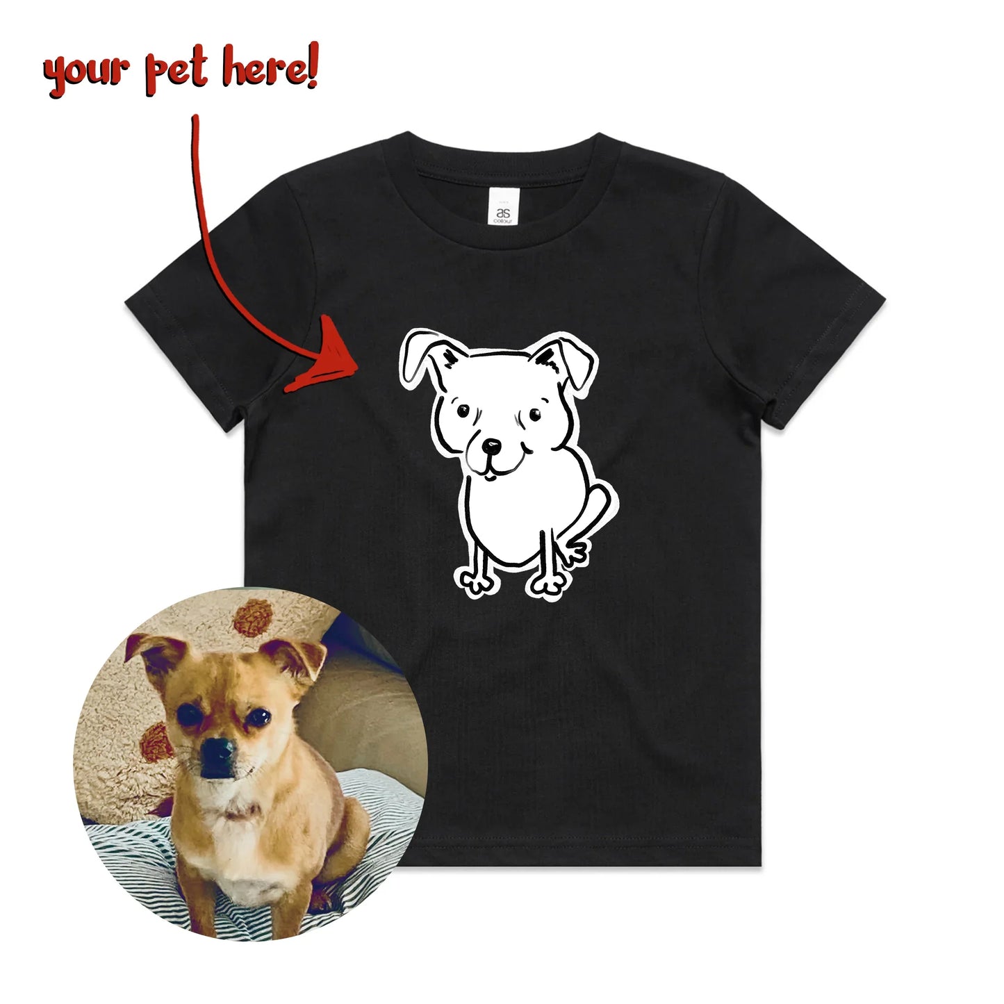 Badly Drawn Pet Kids Tee