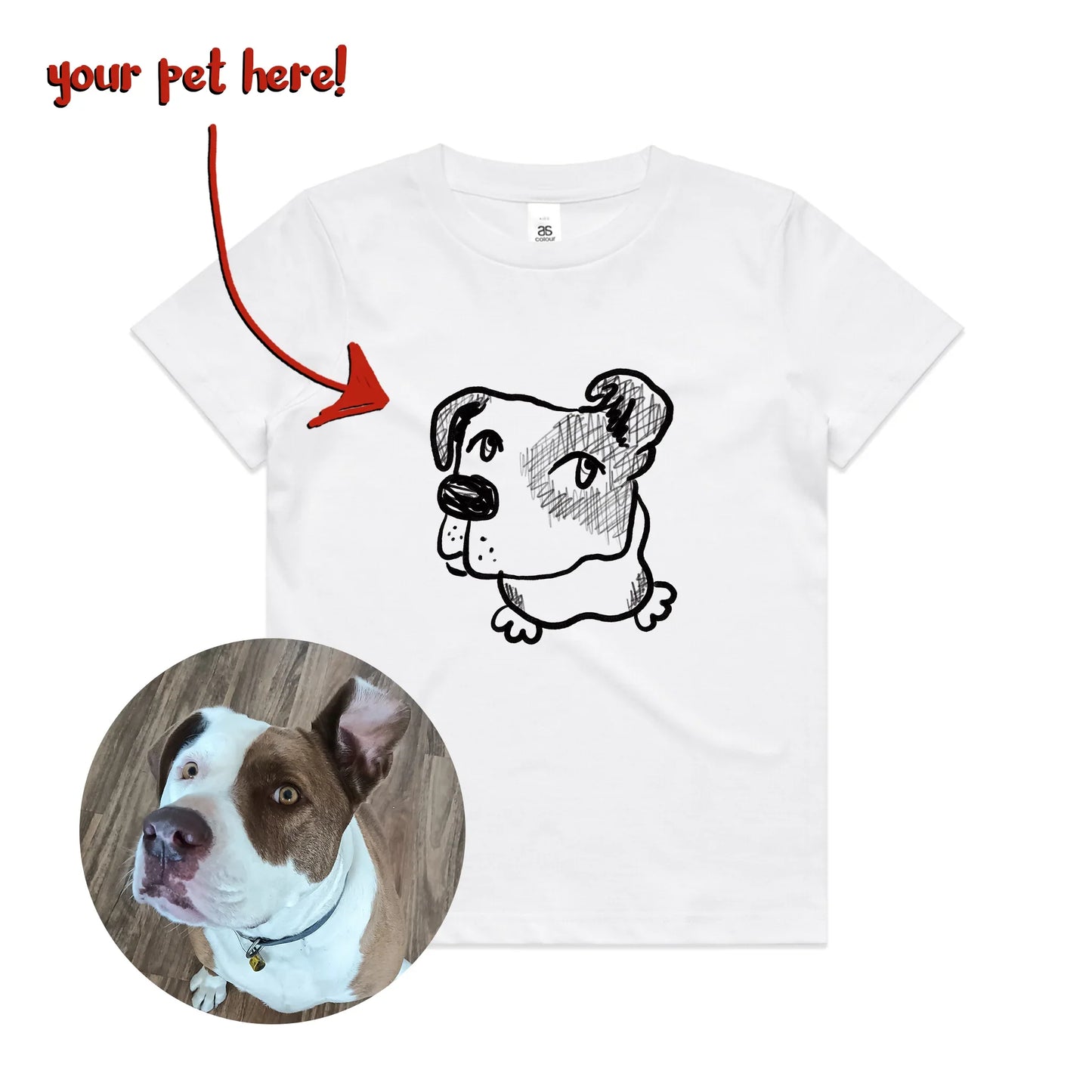 Badly Drawn Pet Kids Tee