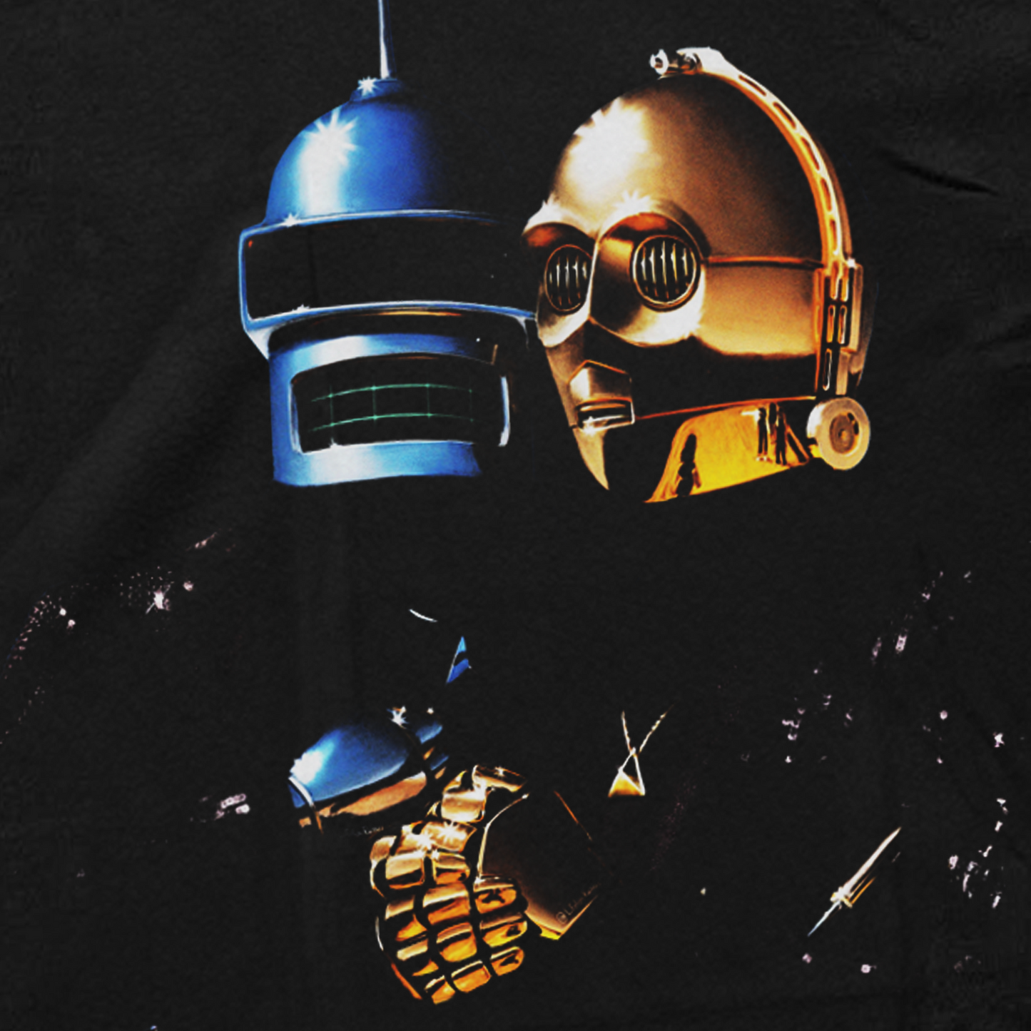 DAFT PUNK Ã¢â‚¬ËœROBOT ROCKÃ¢â‚¬â„¢ HEAVYWEIGHT BLACK T-SHIRT