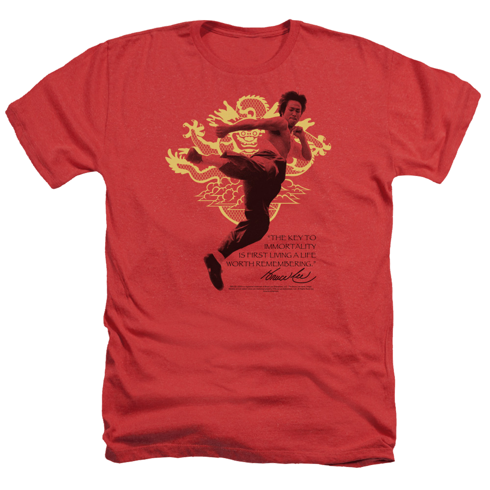 Bruce Lee Immortal Dragon - Men's Heather T-Shirt