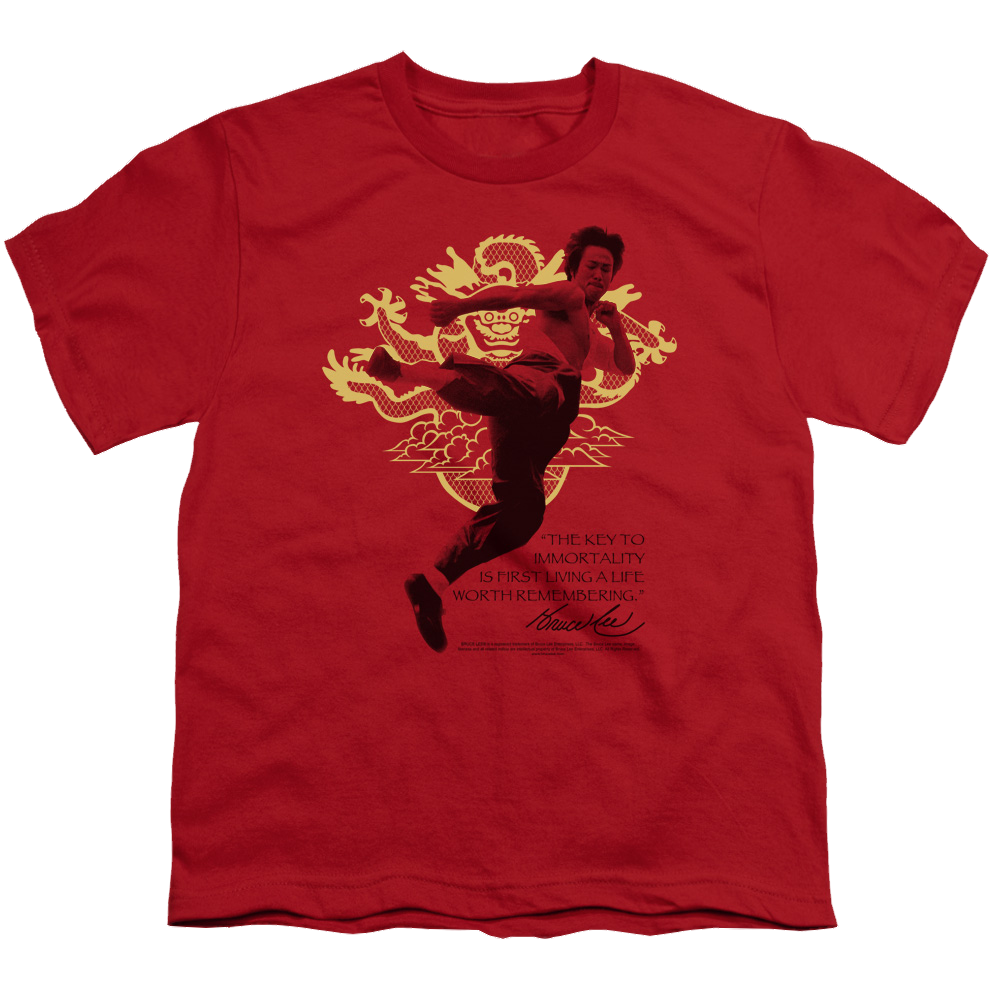 Bruce Lee Immortal Dragon - Youth T-Shirt (Ages 8-12)