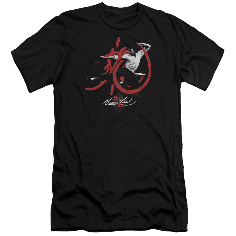 Bruce Lee High Flying Premium Adult Slim Fit T-Shirt