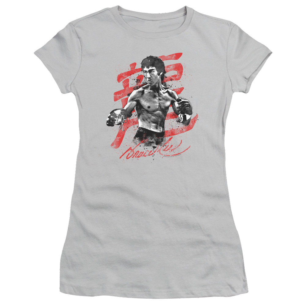 Bruce Lee Ink Splatter - Juniors T-Shirt