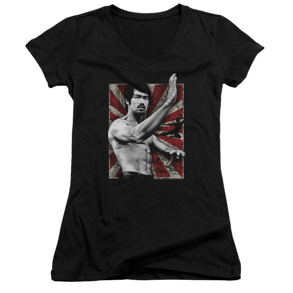 Bruce Lee Concentrate - Juniors V-Neck T-Shirt