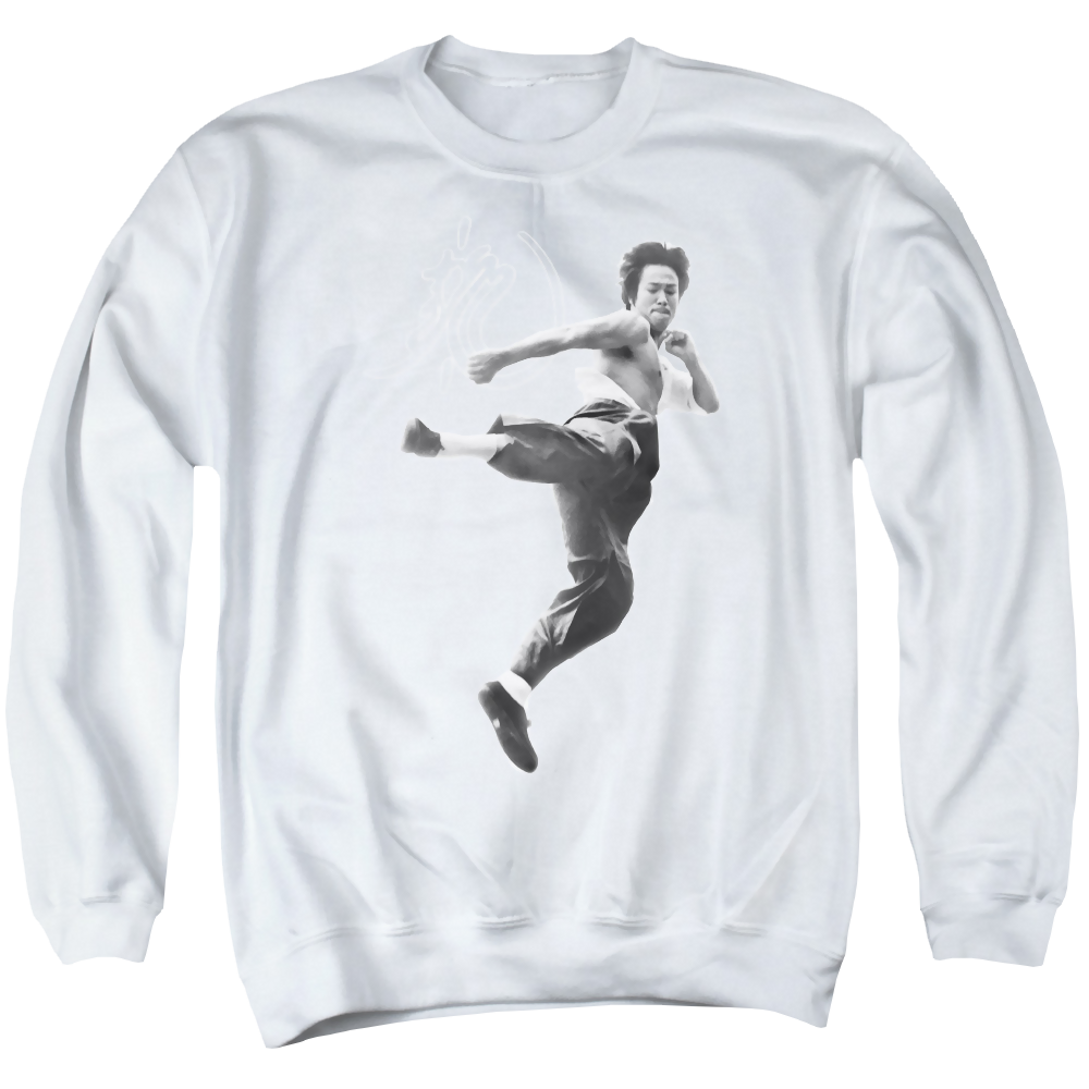 Bruce Lee Flying Kick - Men's Crewneck Sweatshirt