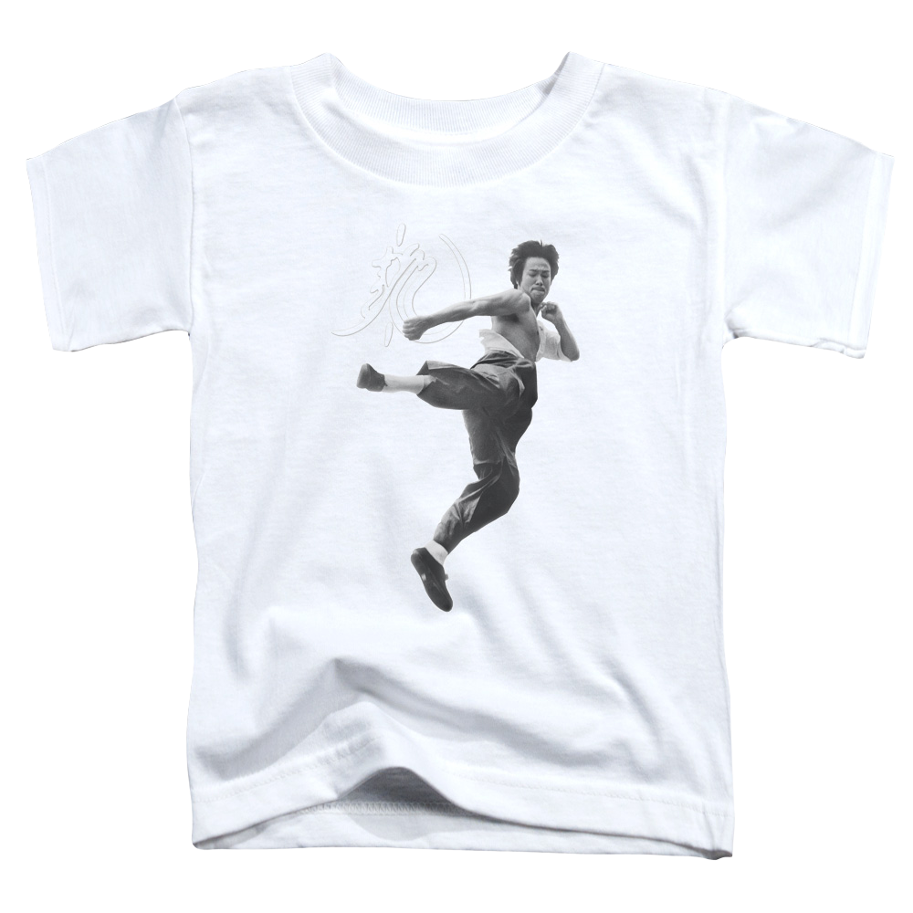 Bruce Lee Flying Kick - Kid's T-Shirt (Ages 4-7)