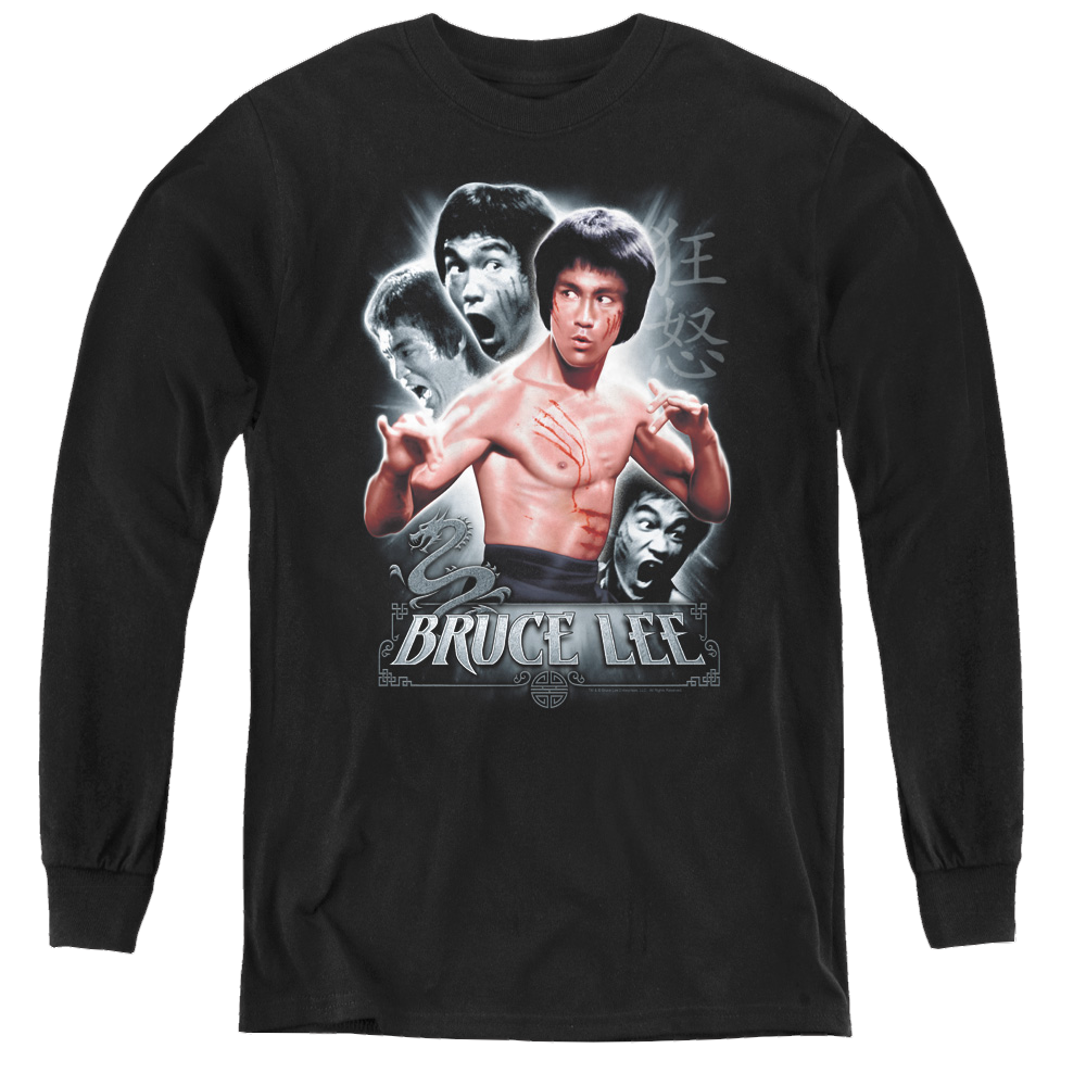 Bruce Lee Inner Fury - Youth Long Sleeve T-Shirt