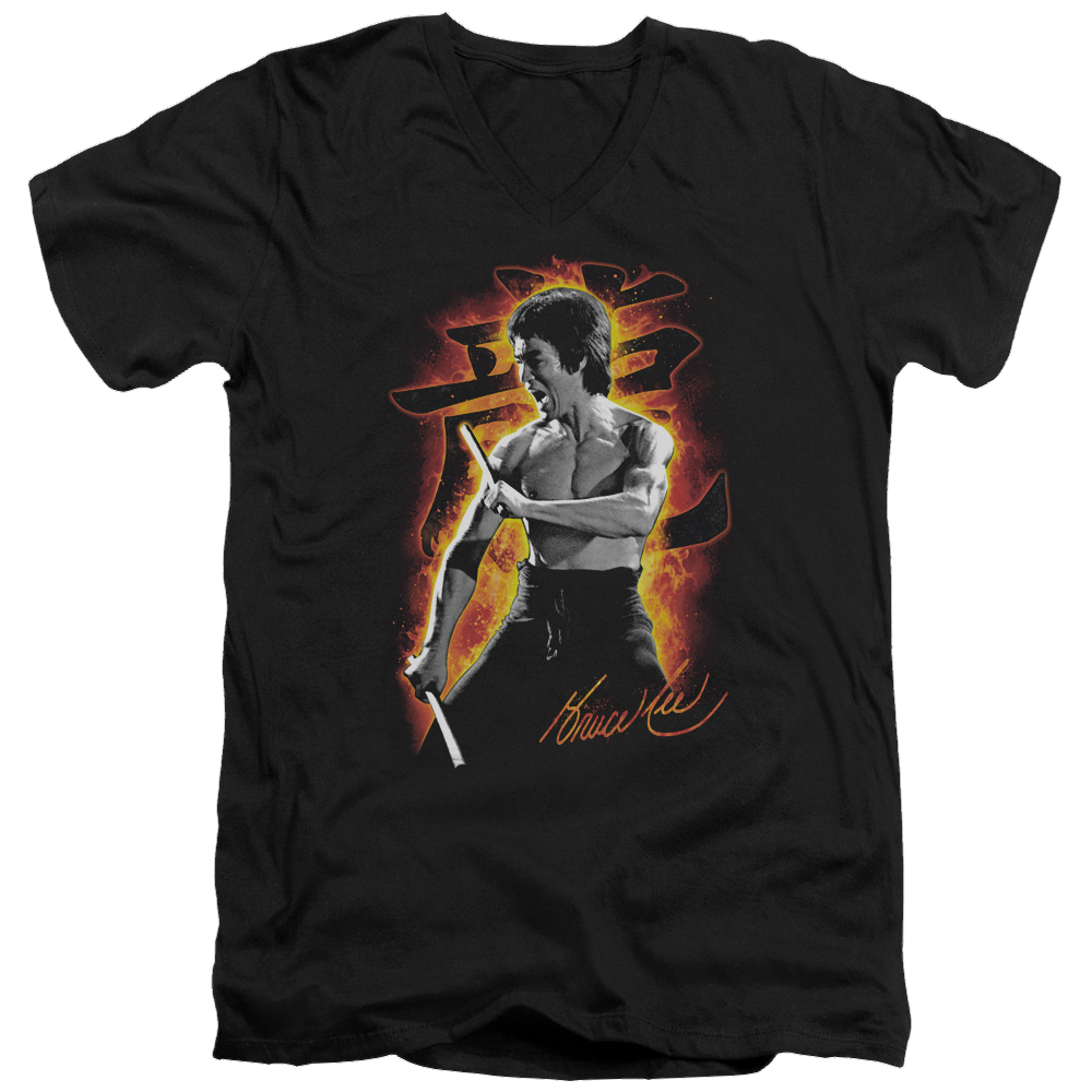 Bruce Lee Dragon Fire - Men's V-Neck T-Shirt