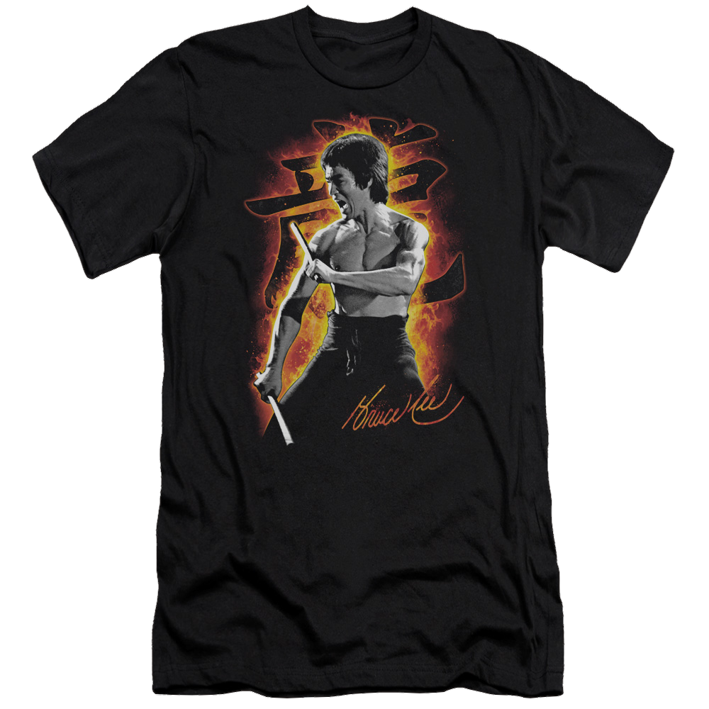 Bruce Lee Dragon Fire Premium Adult Slim Fit T-Shirt