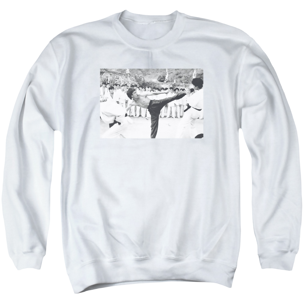 Bruce Lee Kick To The Head - Men's Crewneck Sweatshirt