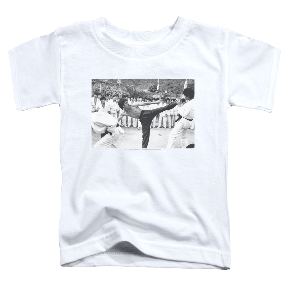 Bruce Lee Kick To The Head - Kid's T-Shirt (Ages 4-7)