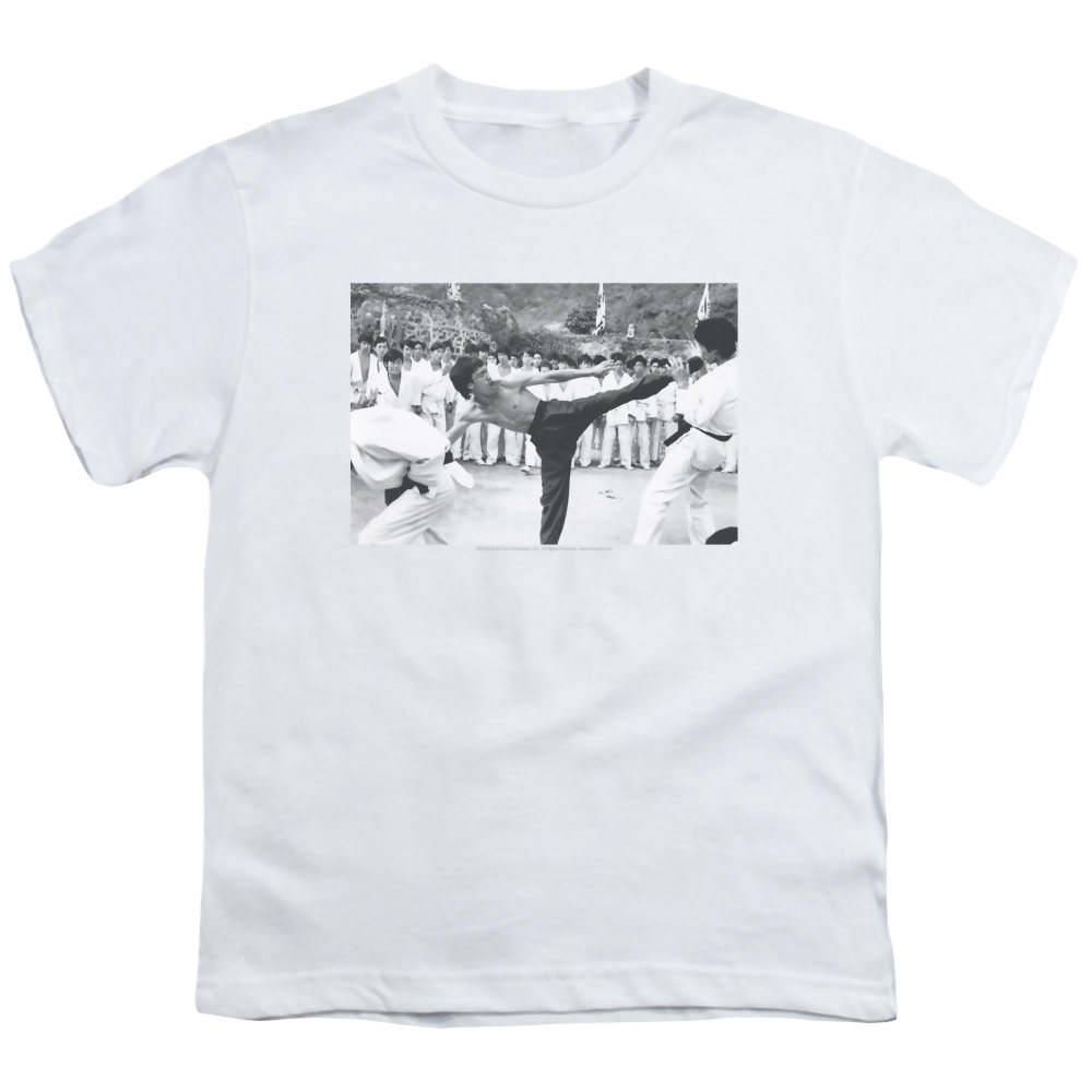 Bruce Lee Kick To The Head - Youth T-Shirt (Ages 8-12)