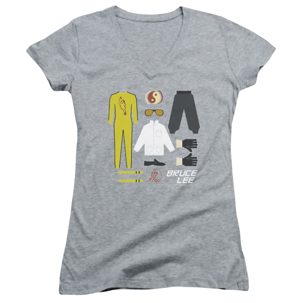 Bruce Lee Lee Gift Set - Juniors V-Neck T-Shirt
