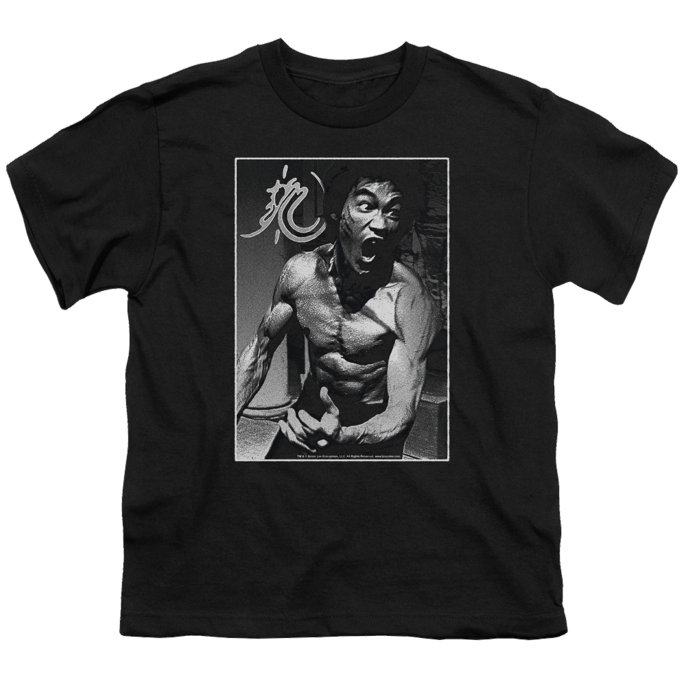 Bruce Lee Focused Rage - Youth T-Shirt (Ages 8-12)