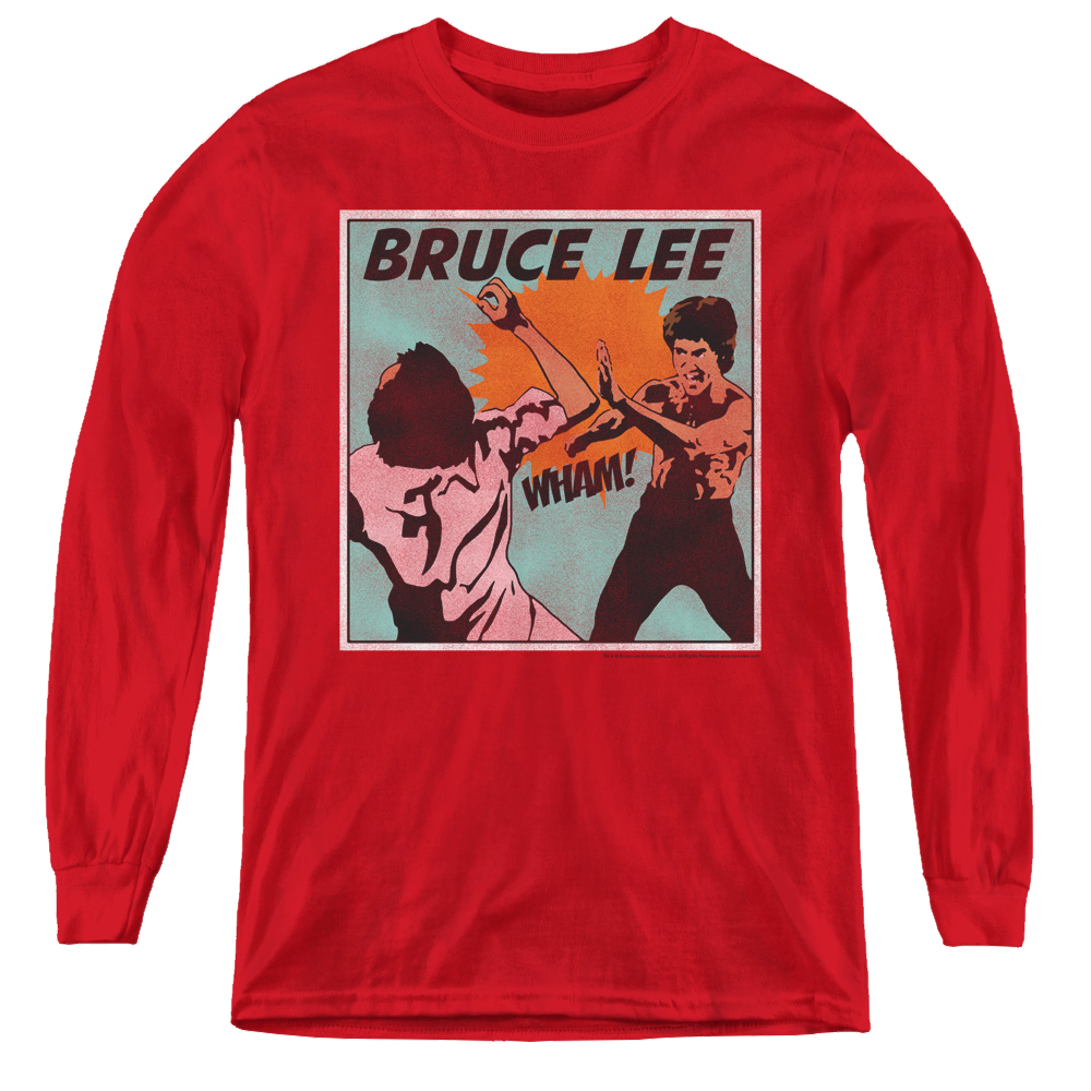 Bruce Lee Comic Panel - Youth Long Sleeve T-Shirt