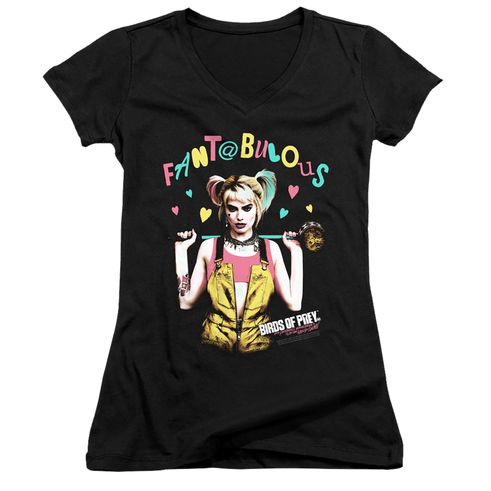 Birds of Prey Fantabulous - Juniors V-Neck T-Shirt