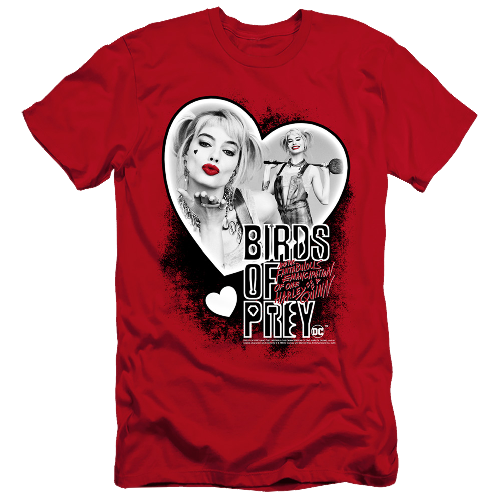 Birds of Prey Heart Harley - Men's Premium Slim Fit T-Shirt