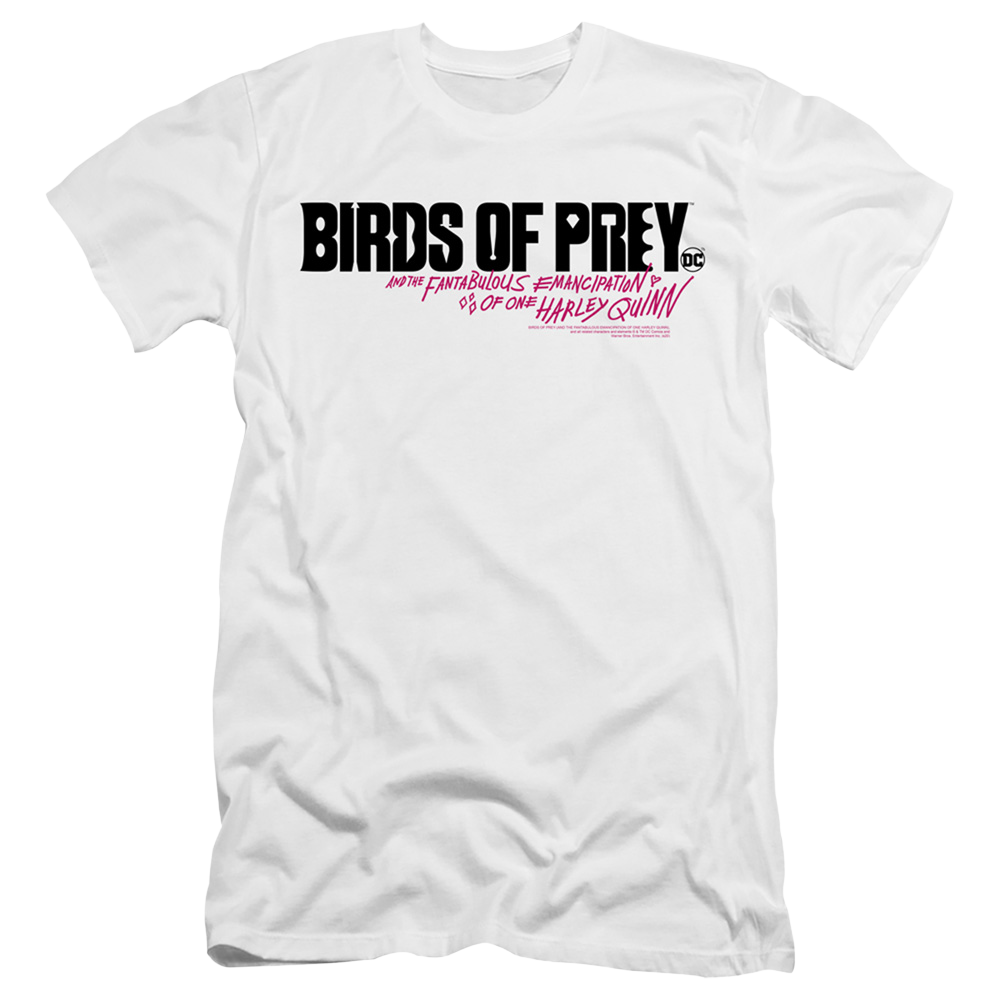 Birds of Prey Horizontal Logo - Men's Premium Slim Fit T-Shirt Style001