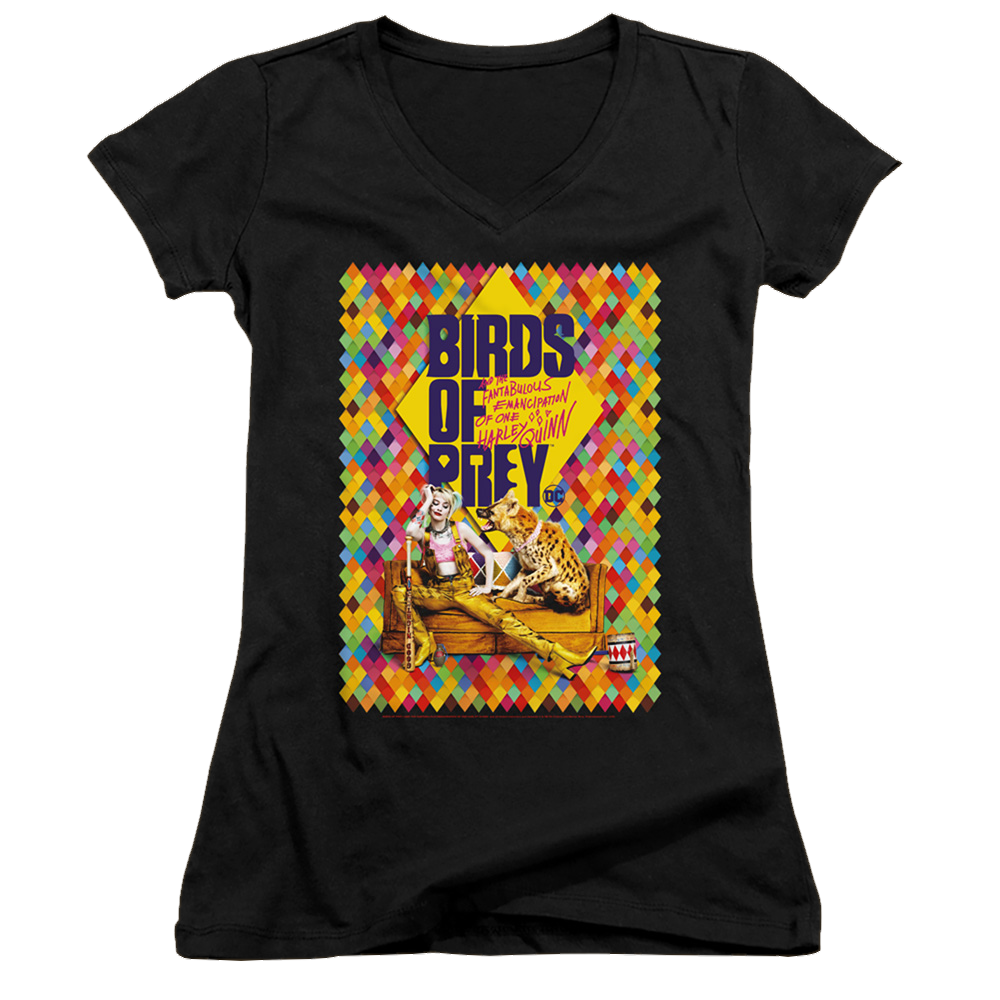 Birds of Prey Couch - Juniors V-Neck T-Shirt