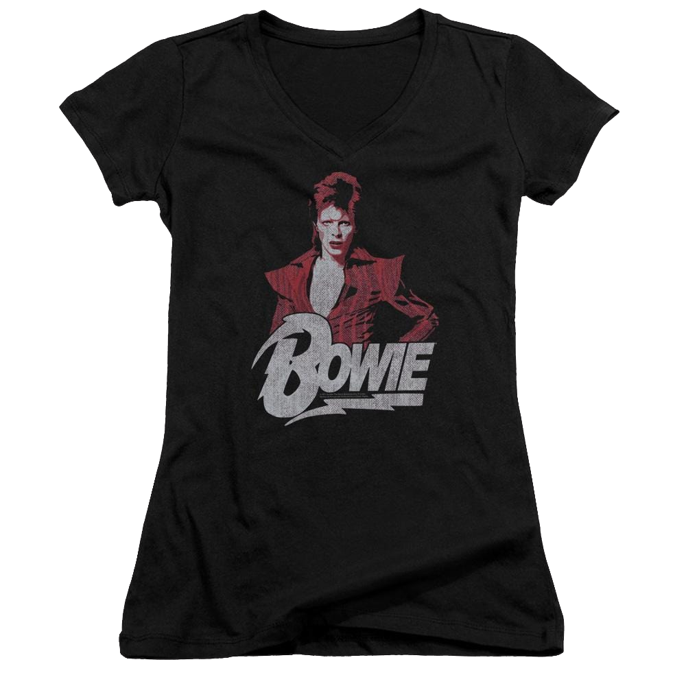 David Bowie Diamond David - Juniors V-Neck T-Shirt