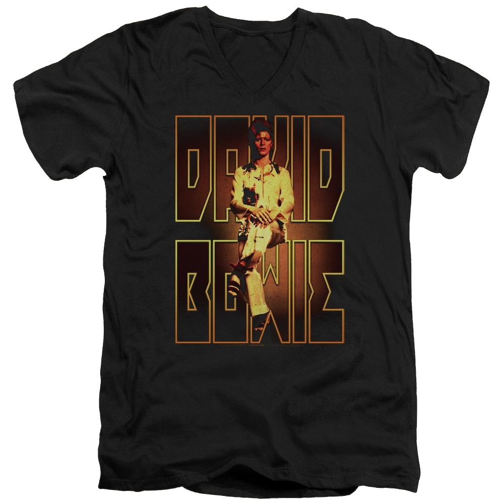 David Bowie Perched - Men's V-Neck T-Shirt