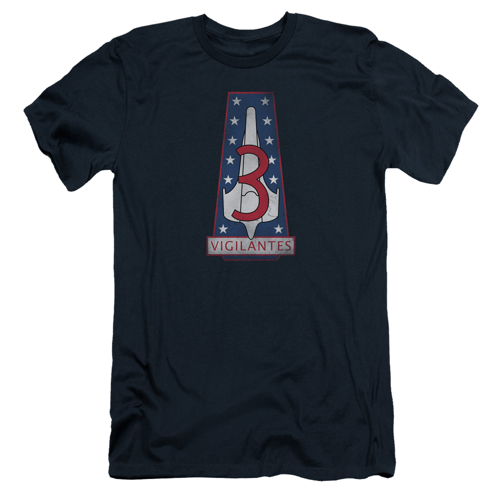 Battlestar Galactica Vigilantes Badge - Men's Slim Fit T-Shirt