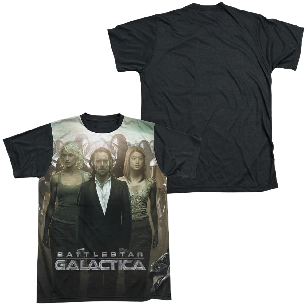 Battlestar Galactica Fallen Leader - Men's Black Back T-Shirt