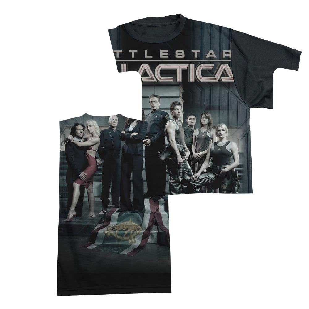 Battlestar Galactica Fallen Leader - Men's Black Back T-Shirt Style001