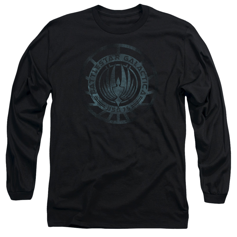 Battlestar Galactica Faded Emblem - Men's Long Sleeve T-Shirt