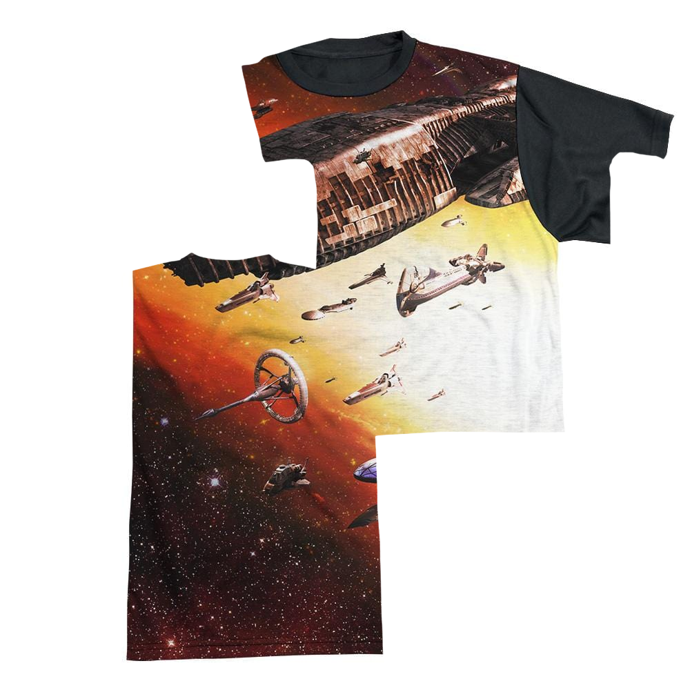 Battlestar Galactica Fleet Of Humanity - Men's Black Back T-Shirt
